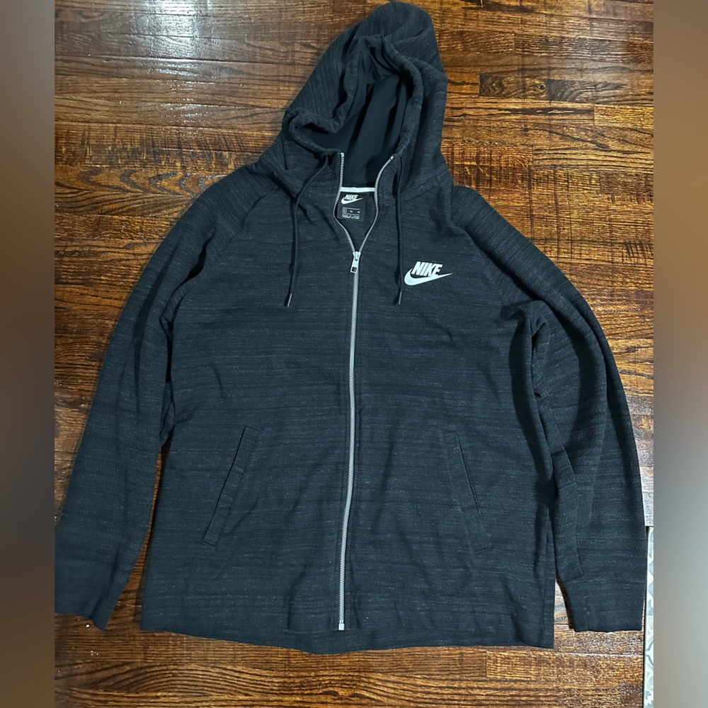 Nike Men’s Black Zip Up Sweatshirt Size XL